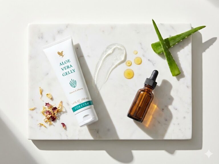 aloe vera gelly und gesichtsöl für die diy glow maske