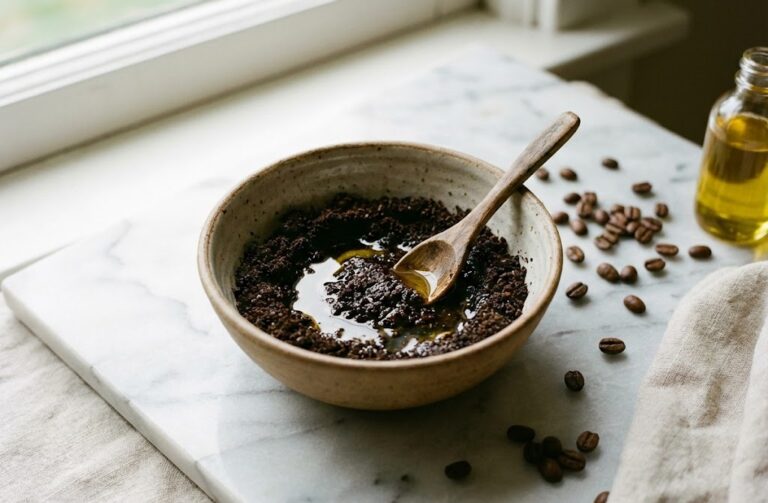 DIY Kaffee-Peeling mit Öl für glatte Haut