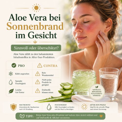 Aloe Vera bei Sonnenbrand im Gesicht: Sinnvoll oder überschätzt?