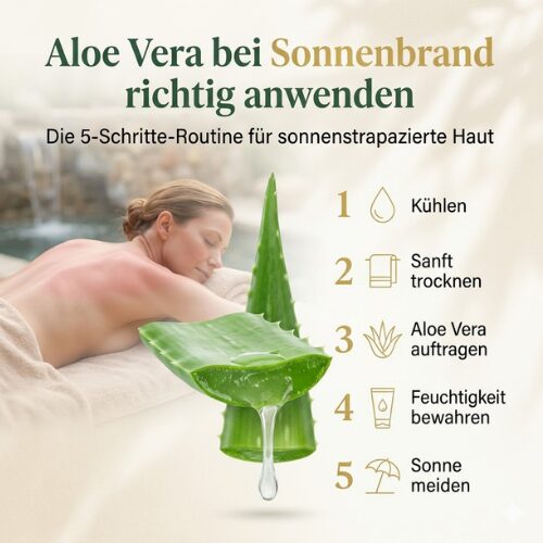 Aloe Vera bei Sonnenbrand richtig anwenden: Die 5-Schritte-Routine