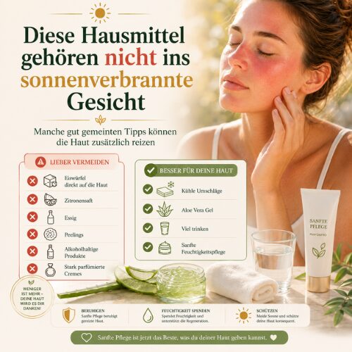 Diese Hausmittel gehören nicht ins sonnenverbrannte Gesicht