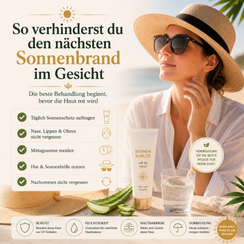 So verhinderst du den nächsten Sonnenbrand im Gesicht