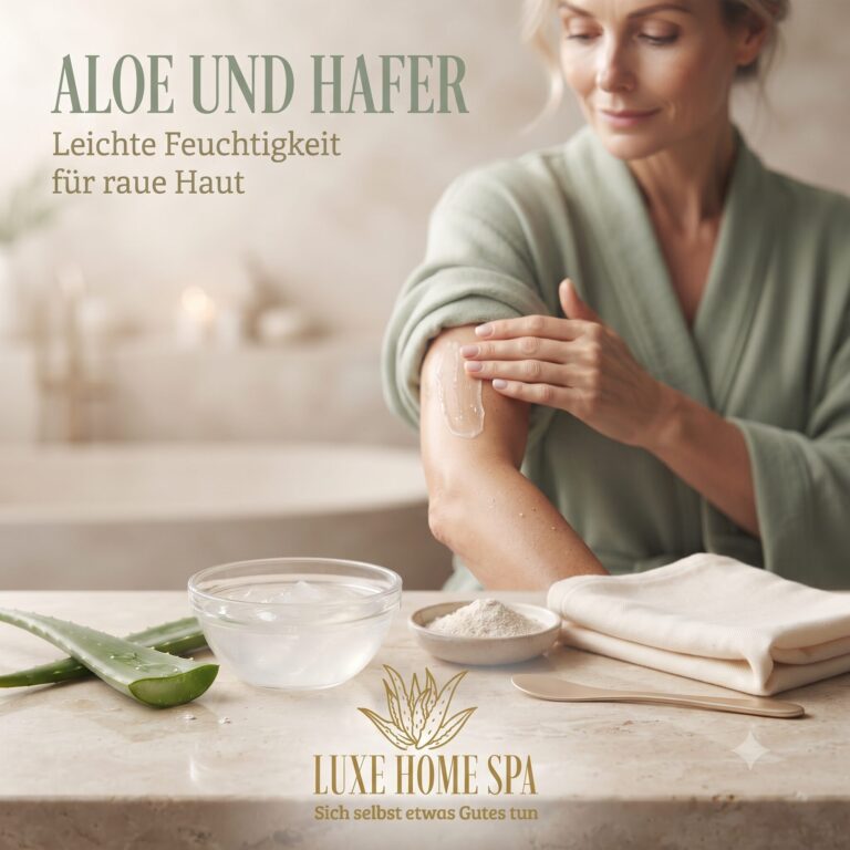 Frisch gemischtes Aloe-Hafer-Feuchtigkeitsgel für raue Haut an Armen und Beinen